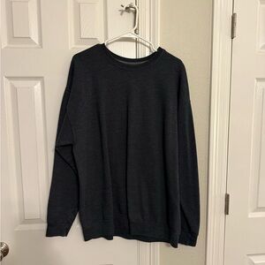 Athletic Works Men's Dark Gray Crewneck Sweater